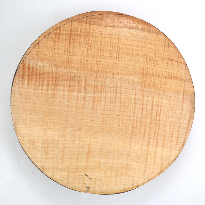 Maple Flame Round, Figured, 14" x 3.5" Thick - Stock #40447