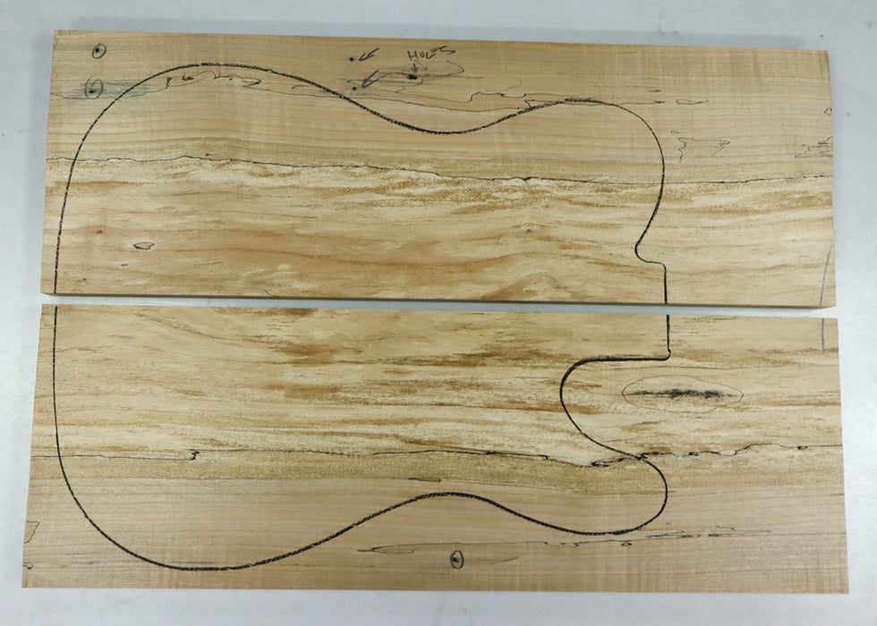 Spalted Maple Guitar set, 0.72" thick (+2A Figured) - Stock# 2-9012