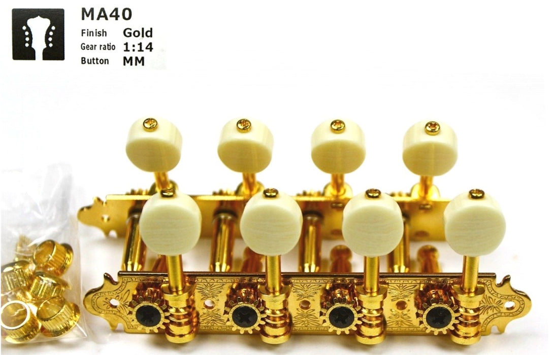 Gotoh MA40-G-MM Machine Heads for Mandolins (4L + 4R)