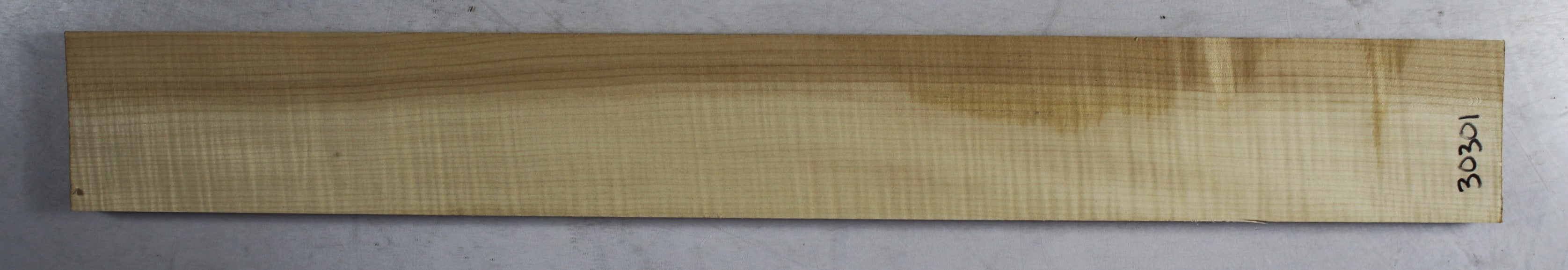 Maple Flame neck blank 0.95" x 4.25" x 34.25" (+3A FIGURED) - Stock# 3-0301