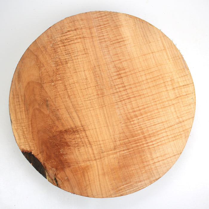 Maple Flame Round, Highly Figured, 16" x 3.1" Thick - Stock #40450