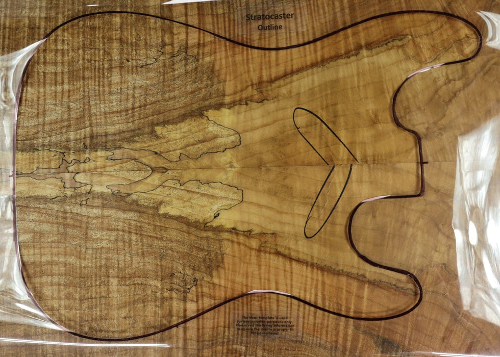 Spalted Maple Flame Guitar set, 0.26" thick (+3A FIGURED) - Stock# 2-8877