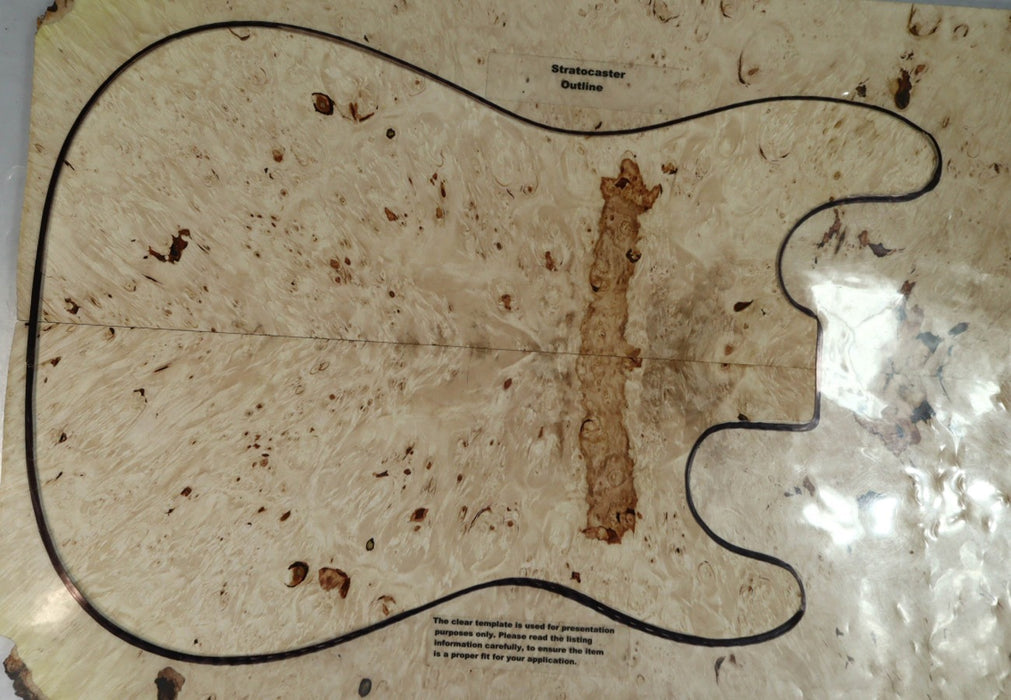 Maple Burl Guitar set, 0.31" thick (+4A HIGHLY FIGURED) - Stock# 2-9071