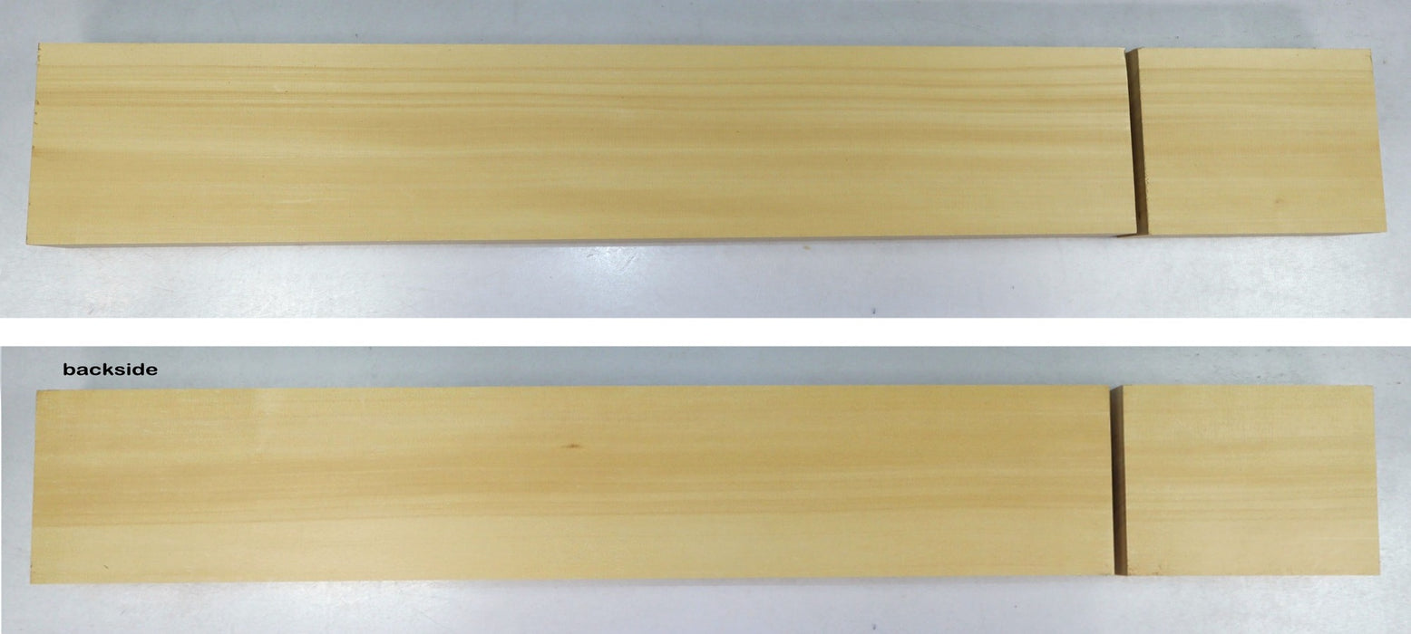 Yellow Cypress neck blank 1.85" x 4.6" x 26" + heel block - Stock# 2-9582
