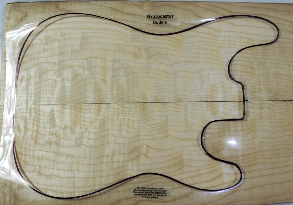 Maple Quilt Guitar set, 0.25" thick (2A Figured) - Stock# 2-9735