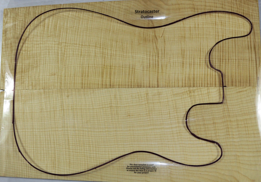 European Sycamore Guitar set, 0.27" thick (5A HIGLY FIGURED) - Stock# 2-9772
