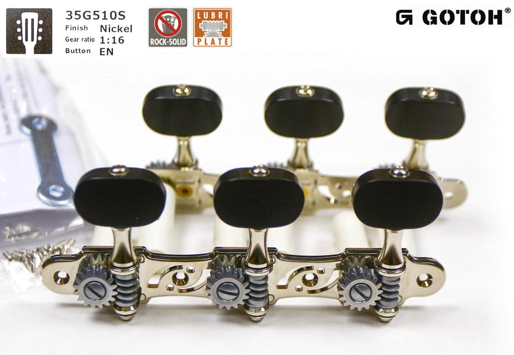 Gotoh 35G510S-N-EN Machine Heads for Classical Guitar (3L + 3R)