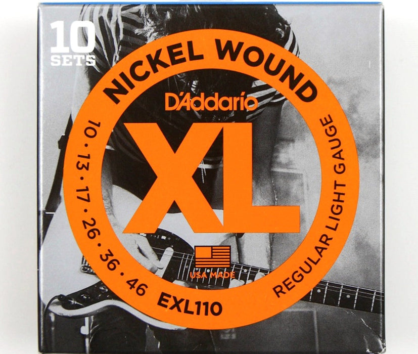 D'Addario EXL110 Nickel Wound, Regular Light, 10-46 Electric Guitar Strings