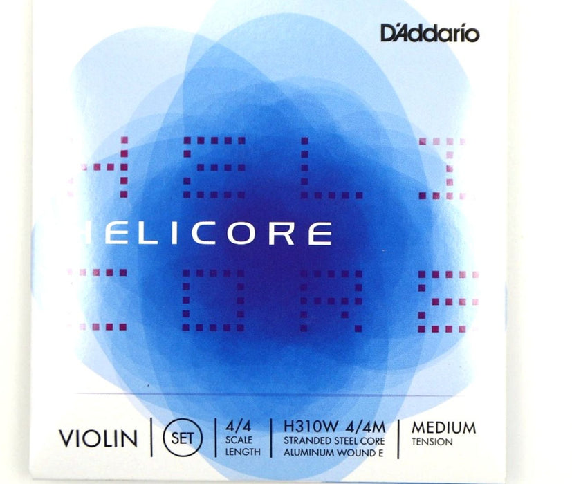 D'Addario Helicore Violin Strings H310W 4/4 Scale, Medium Tension