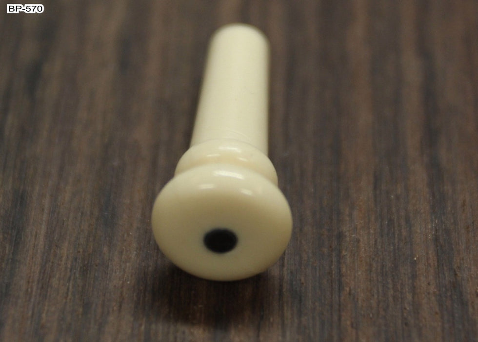 Tapered Strap / End Pin, Cream End Pin with 3mm Black Dot