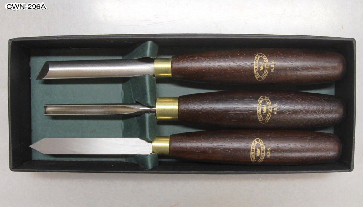 Crown Tools 3 piece HSS Pen Turning set
