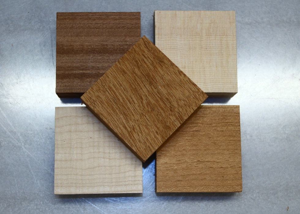Tail Block for Acoustic Guitars (choose from Mahogany, Spruce and other) 1" x 5" x 5"