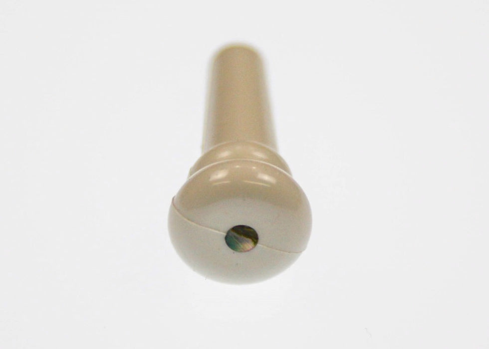 Tapered Strap / End Pin, White End Pin with 3mm Abalone Dot