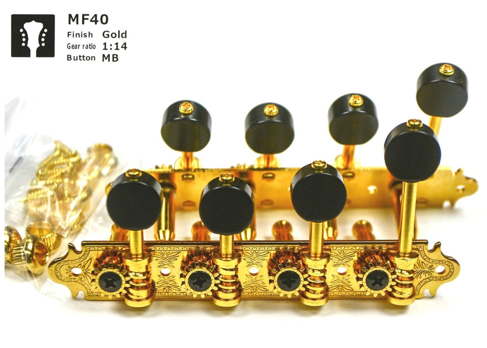 Gotoh MF40-G-MB Machine Heads for Mandolin (4L + 4R)