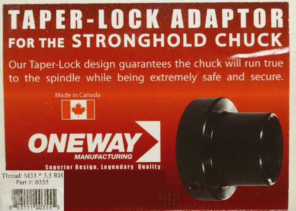 Oneway Taper-Lock Adaptor for Stronghold Chucks