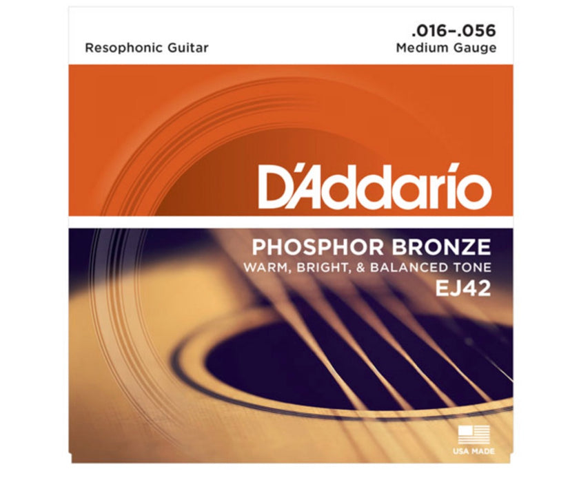 D'Addario Resophonic Guitar EJ42 Strings - Phosphor Bronze