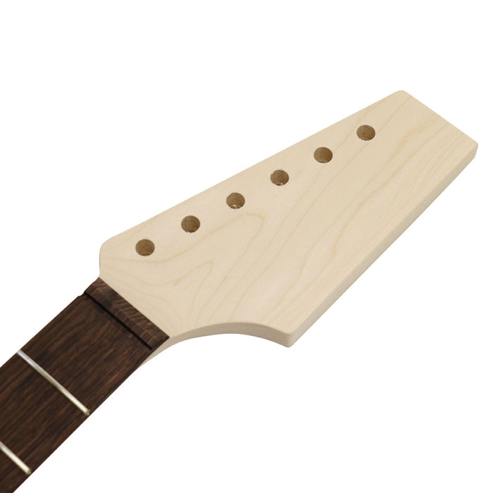 Rock Maple Guitar Neck, Rosewood Fingerboard, 21 Fret Tele - Sanded, shaped, inlaid, fretted